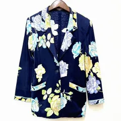 #axc レオナール LEONARD ジャケット L 紺系 マルチ 花柄 薄手 レディース [913750]のサムネイル