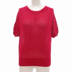 ココディール COCO DEAL 美品 セーター ニット プルオーバー 半袖 2 赤 レッド /UO ■MA