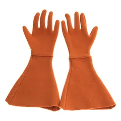 【美品】  MAISON EUREKA / メゾンエウレカ | ニットグローブ | オレンジ | レディース