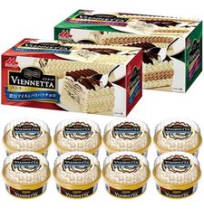 森永　ビエネッタ　アイス　バニラ1箱　ティラミス1箱　バニラカップ　8カップ　Viennetta ice