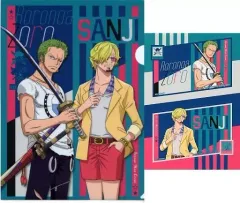 【中古】クリアファイル ゾロ＆サンジ A4クリアファイル＆ステッカーセット 「一番くじ ワンピース FILM RED -MORE BEAT-」 H賞