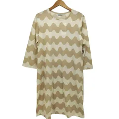 マリメッコ marimekko マルチカラー デザインボーダー ロングスリーブ ワンピース レディース JPN：S 