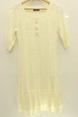 【中古】 BURBERRY BLUE LABEL レディースニットワンピース 38 ニットワンピース BURBERRY BLUE LABEL 38 白 ホワイト ロゴ