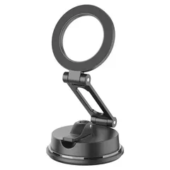 車載 スマホホルダー マグネット MagSafe 対応 真空吸盤 360度回転 多角度 調整 強力 吸着 折りたたみ式 コンパクト 車 磁石 落下防止 片手操作 スタンド 多機種対応 カー用品