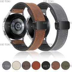 サムスンギャラクシーウォッチ用レザーシリコンストラップ クラシックウォッチバンド ブレスレット 6  5  4 fit3 44mm  40mm  43mm  47mm  20mm