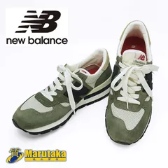 【ニューバランス】27cm メンズ スニーカー M990WG1 ローカット オリーブ ベージュ Made in USA 中古美品 NEW BALANCE 24k262-4 Made in USAコレクション