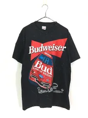 激レアヴィンテージレーシングジャケットバドワイザーショート丈短丈刺繍フルジップ 古着 90s JH CHASE 「Budweiser」 バドワイザー 企業 刺しゅう