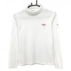 キャロウェイ 長袖タートルネックシャツ 白 起毛素材 胸刺しゅう  レディース M ゴルフウェア Callaway