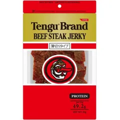 テング ビーフジャーキー 薄切り 93g おつまみ 天狗 送料無料 ビール プロテイン キャンプ お土産 日本酒 お酒のサムネイル