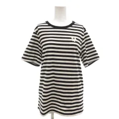 マリメッコ marimekko VIHNE TASARAITA UNIKKO ウニッコ Tシャツ カットソー ボーダー 半袖 XXS 白 ホワイト 黒 ブラック /AE