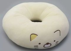 [중고] 쿠션·본체 고양이 BIG 도넛형 쿠션 [스미코구라시]