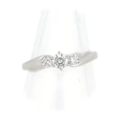 ロイヤルアッシャー ダイヤモンド リング 指輪 0.19CT(F.VS2) 0.10CT 9  