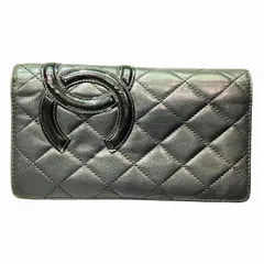 シャネル　CHANEL　カンボンライン　A26717　マトラッセ　2つ折り財布　長財布　レディース