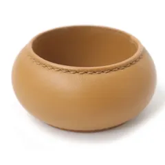 未使用品☆BOTTEGA VENETA ボッテガヴェネタ レザー バングル/ブレスレット アクセサリー ブラウン S 伊製 レディース 箱・保存袋付きのサムネイル