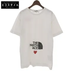 PLAYCOMMEdesGARCONS プレイコムデギャルソン 美品 PLAY COMME des GARCONS プレイコムデギャルソン ×ノースフェイス コットン 半袖 Tシャツ トップス メンズ ホワイト L AE-T202 L