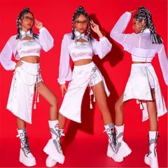 ダンス衣装 大人 レディース スカート ヒップホップ ダンス衣装 k-pop 韓国 原宿系 衣装 ds演出服 団体 練習着 舞台用 ダンス 応援団 レッ