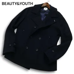 BEAUTY&YOUTH ユナイテッドアローズ 秋冬 ウール★ ピーコート Pコート Sz.L メンズ 紺 ネイビー