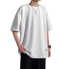 L_#2086:ホワイト [foveitaa] 夏服 メンズ 半袖 tシャツ 無地 大きい おおきい サイズ ビッグt サマー クルーネック 軽い 柔らかい シルエット おしゃれ ファッション シンプル オシャレ ハイクオリティー Tシャツ white-L