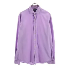 ポロバイラルフローレン 長袖 シャツ L パープル系 Polo by Ralph Lauren メンズ 古着 【231107】