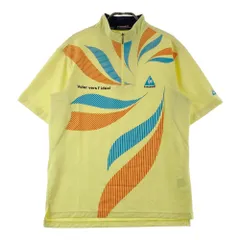 サイズ：M LECOQ GOLF ルコックゴルフ  ハーフジップ 半袖Tシャツ  イエロー系 [240101327774]# ゴルフウェア メンズ ストスト