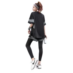 ☆ グレー ☆ Lサイズ ☆ スポーツウェア 4点セット kjoy31 スポーツウェア レディース 上下セット 4点セット 4点 セット ランニングウェア ヨガウェア トレーニングウェア ジムウェア 半袖 スポーツブラ ロングパンツ ショートパンツ おしゃれ