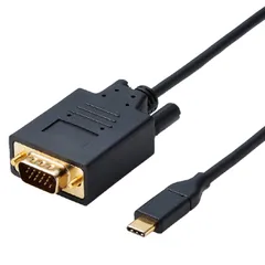 エレコム 変換ケーブル USB-C VGA 2.0m ブラック CAC-CVGA20BK [2ｍ] [VGA]