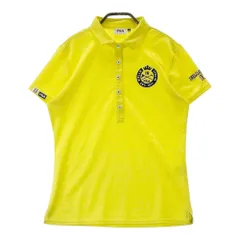 サイズ：L FILA GOLF フィラゴルフ  半袖ポロシャツ 総柄 イエロー系 [240101495630] ゴルフウェア レディース ストスト