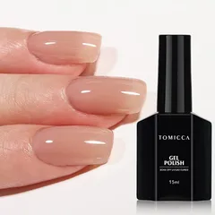 TOMICCA ジェルネイル 透明感ある 15ml UV/LED対応 初心者＆プロ適用 ポリッシュタイプ セルフネイル(ダークヌード)