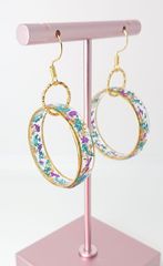 ✨Flower フープ 【 イヤリング or ピアス 】アレルギー対応 金具無料
