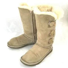 UGG★ロング丈/ムートンブーツ/ベイリーボタン【6/23.0/beige/ベージュ】◆WB71-3<sale>