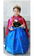 プレゼント ドレス 子供用 ワンピース コスプレ アナ お得な4点セット アナ雪 アナと雪の女王 アナ120cmP_1