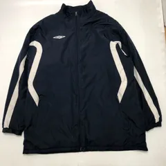 UMBRO アンブロ ナイロン中綿ジャケット フロントロゴ刺繍 バックプリント CHINA製 メンズ XXL ネイビー