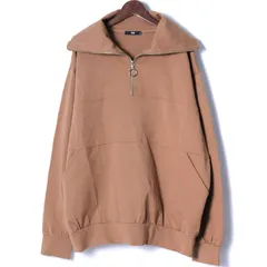 ハレ ハーフジップブルゾン ビックカラー 無地 トップス ストレッチ メンズ Sサイズ ブラウン HARE 【中古】