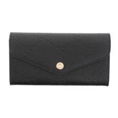 【中古】 GUCCI （グッチ） ｺﾝﾁﾈﾝﾀﾙ ｳｫﾚｯﾄ 財布 二つ折り財布(小銭入有) Black ブラック leather レザー 772791 used:A