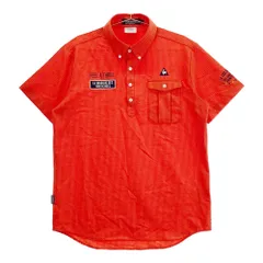 サイズ：LL LE COQ GOLF ルコックゴルフ  半袖ポロシャツ ストライプ柄 オレンジ系 [240101458917] ゴルフウェア メンズ ストスト