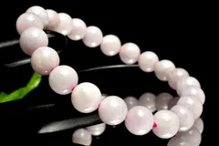 【１点物】希少カラー◇ミャンマー産 ラベンダー翡翠(硬玉ジェダイト)　8.5mm　ブレスレット パワーストーン 天然石 _MA5539