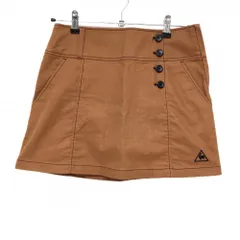 【美品】ルコック スカート ブラウン×ネイビー ボタン レディース 7 ゴルフウェア le coq sportif