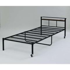 キャスター付パイプベッド BCPB-98220BR/BK (シングルサイズ )