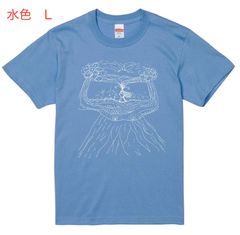 あかりのおとTシャツ　水色　Lサイズ
