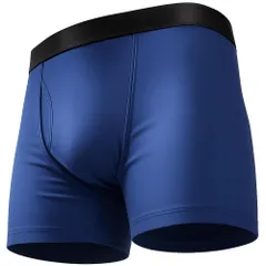 [Sereni] 【皮膚科医監修】 尿漏れパンツ 男性用 60ml対応 ボクサーパンツ 失禁パンツ 尿漏れ防止 吸水パンツ 防水 消臭 抗菌 【自然なシルエット】 セレーニ (ネイビー, XL) [ネイビー] [XL]