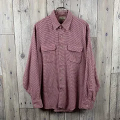 OLD L.L.BEAN 80s エルエルビーン 長袖 千鳥柄 ネルシャツ L
