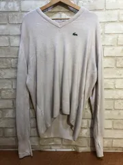 海外古着 70's IZOD LACOSTE Ｖネックニット アクリル ラコステ size L