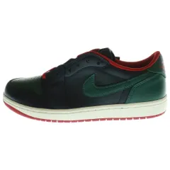 NIKE (ナイキ) WMNS AIR JORDAN 1 RETRO LOW OG BLACK AND GORGE GREEN CZ0775-036 ウィメンズ エアジョーダン1 ローカットスニーカー ブラック/グリーン US10/27cm