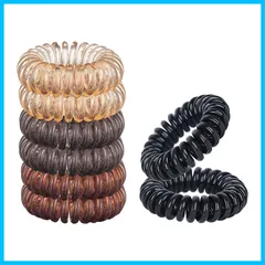 ヘアゴム スパイラルヘアゴム スプリングヘアゴム 電話コード型ヘアゴム おしゃれ 8個 4色 跡がつかない 髪ゴム