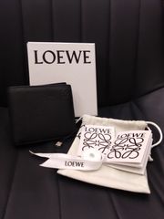 ★2042 大人気！ LOEWE ロエベ バイフォールド コインウォレット 二つ折り 財布 ブラック