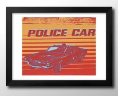 15696アンディ ウォーホル Police Car A3 サイズ ポスター アート おしゃれ 絵画 インテリア 北欧 イラスト マット紙 艶消し アートパネル 額 フレーム デザイン 壁掛け ギフト 新築祝い ディスプレイ