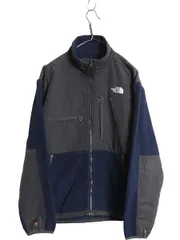 【お得なクーポン配布中!】 ノースフェイス デナリ ジャケット メンズ M / アウトドア フリース ナイロン ジャンパー フルジップ ブルゾン ハイネック ツートン 灰 紺