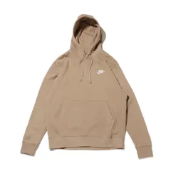 [ナイキ] クラブ フリース プルオーバー パーカー フーディ スポーツウェア ジム 筋トレ フィットネス トレーニング BV2655-247 カーキ/カーキ/ホワイト 裏起毛 メンズ Sサイズ [247 カーキ/カーキ/ホワイト] [S]
