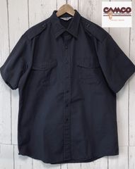 USA製　CAMCO ワーク　シャツ　半袖　ネイビー
