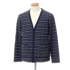 【中古】バーバリーロンドン BURBERRY LONDON コットン ボーダー カーディガン ネイビーxホワイト【サイズM】【メンズ】のサムネイル
